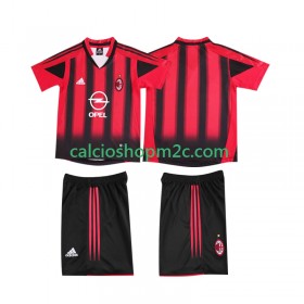 AC Milan 2004 Retro Bambino Maglia Prima 2005 Manica Corta